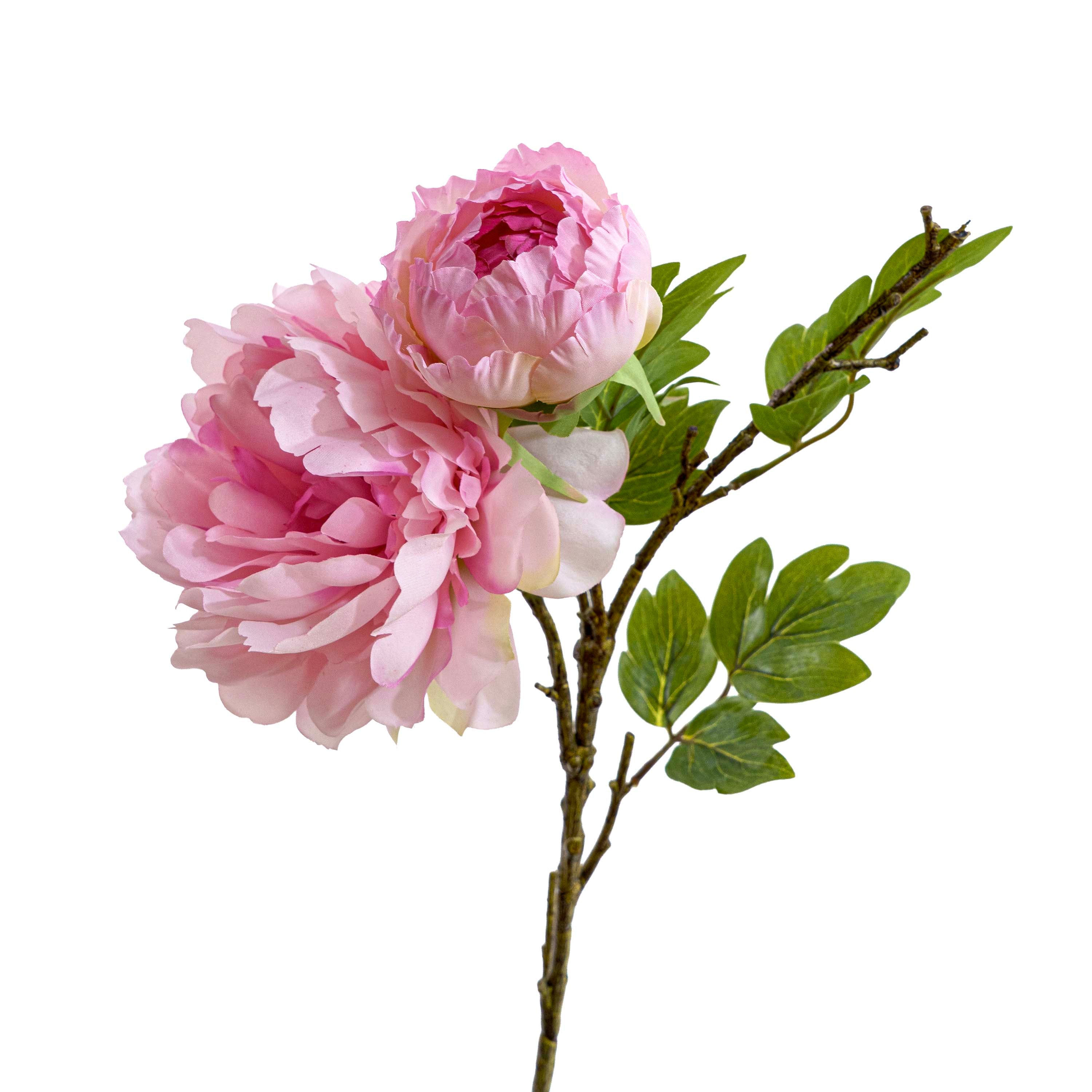 Faux Velvet Rose Stem Pink
