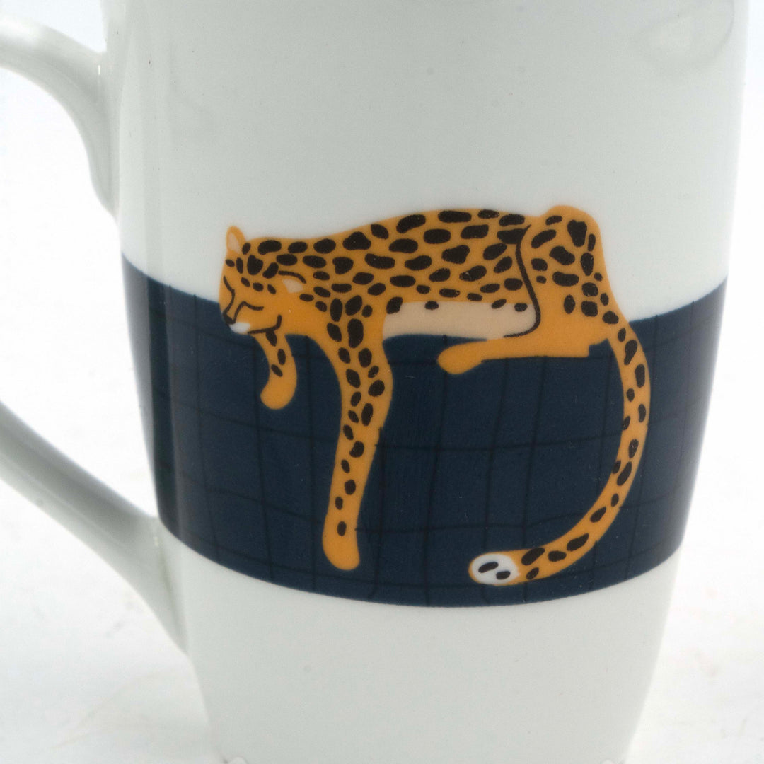 Dark Blue Cheetah Mug