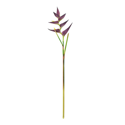 Purple Heliconia Faux Stem