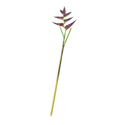 Purple Heliconia Faux Stem