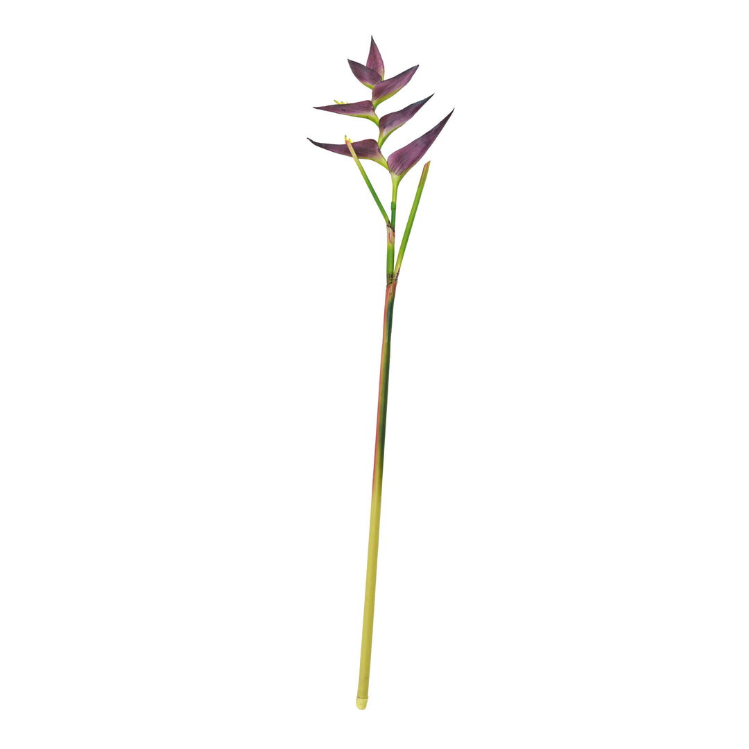 Purple Heliconia Faux Stem