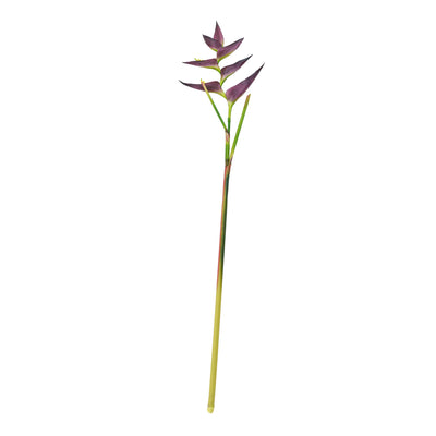 Purple Heliconia Faux Stem