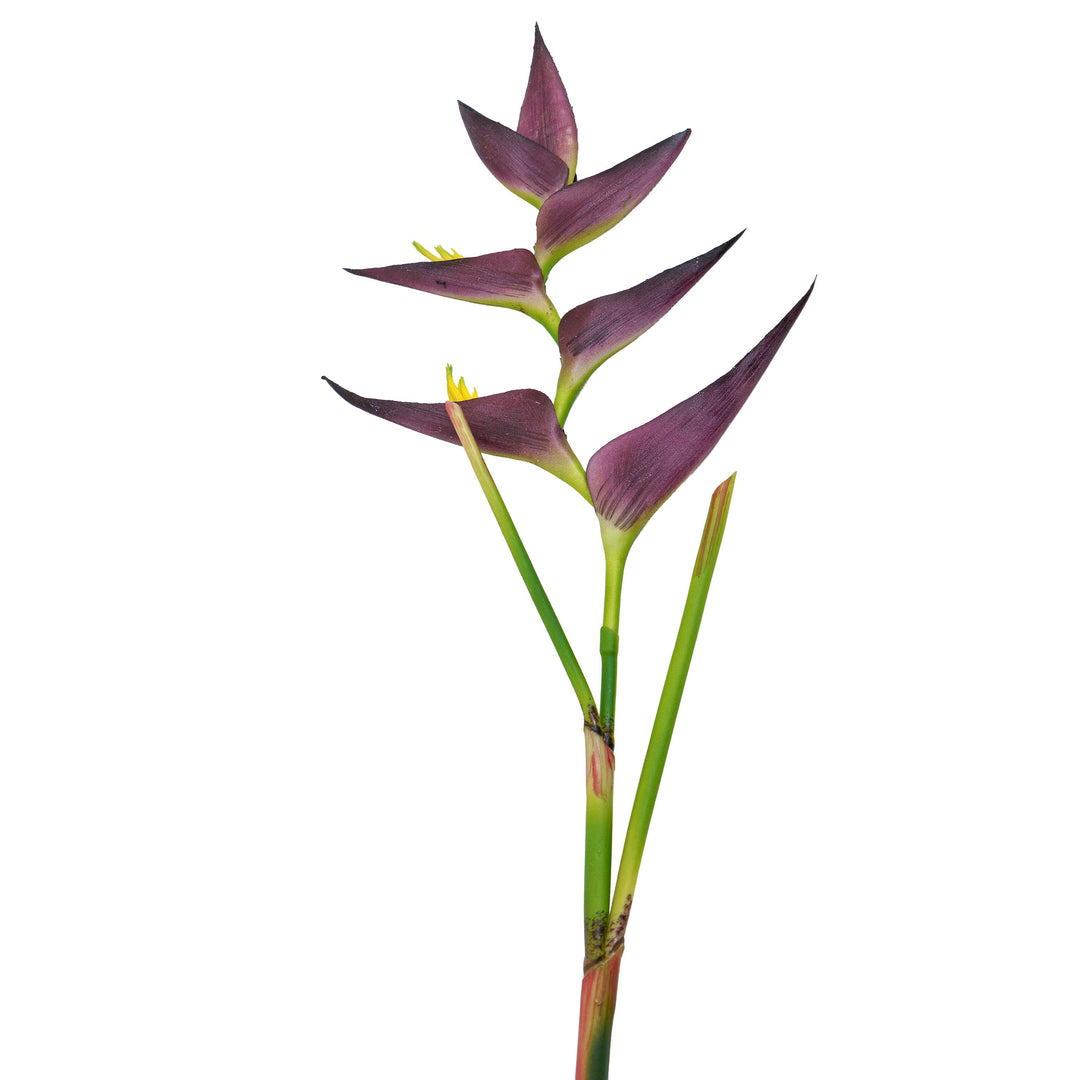 Purple Heliconia Faux Stem