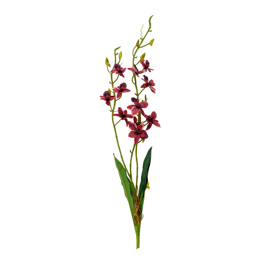 Faux Crimson Orchid Stem