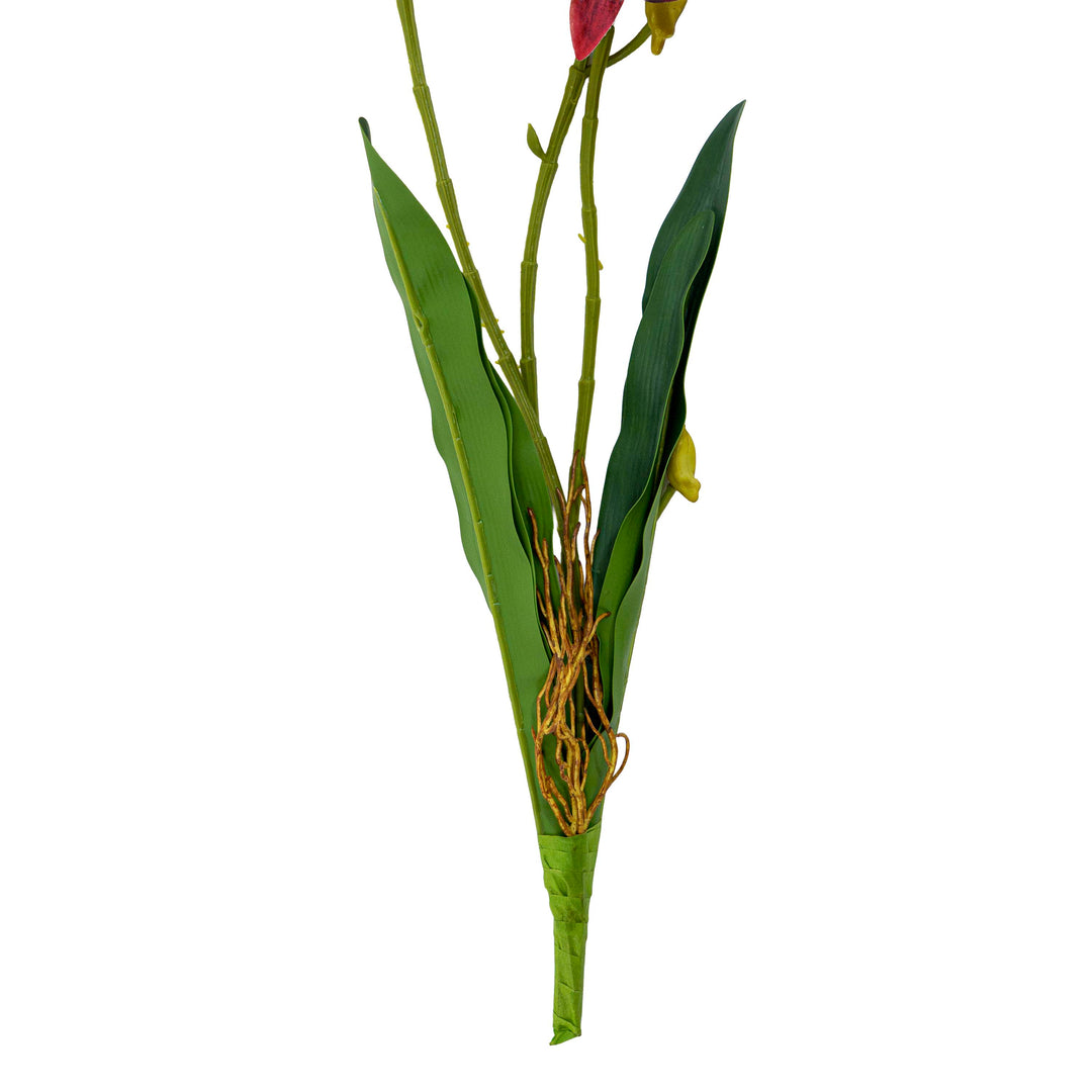 Faux Crimson Orchid Stem