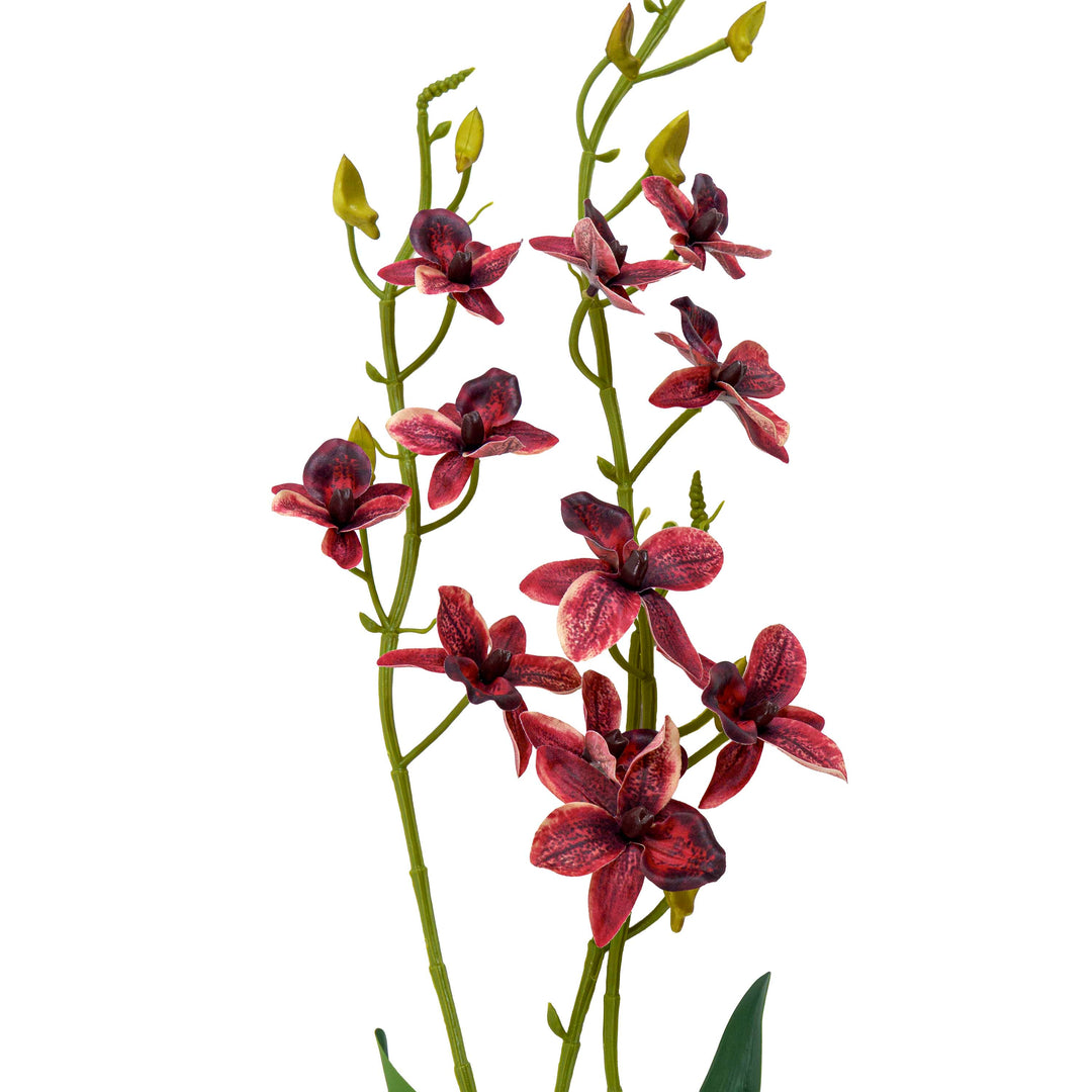 Faux Crimson Orchid Stem