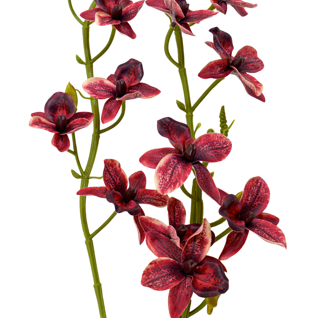 Faux Crimson Orchid Stem