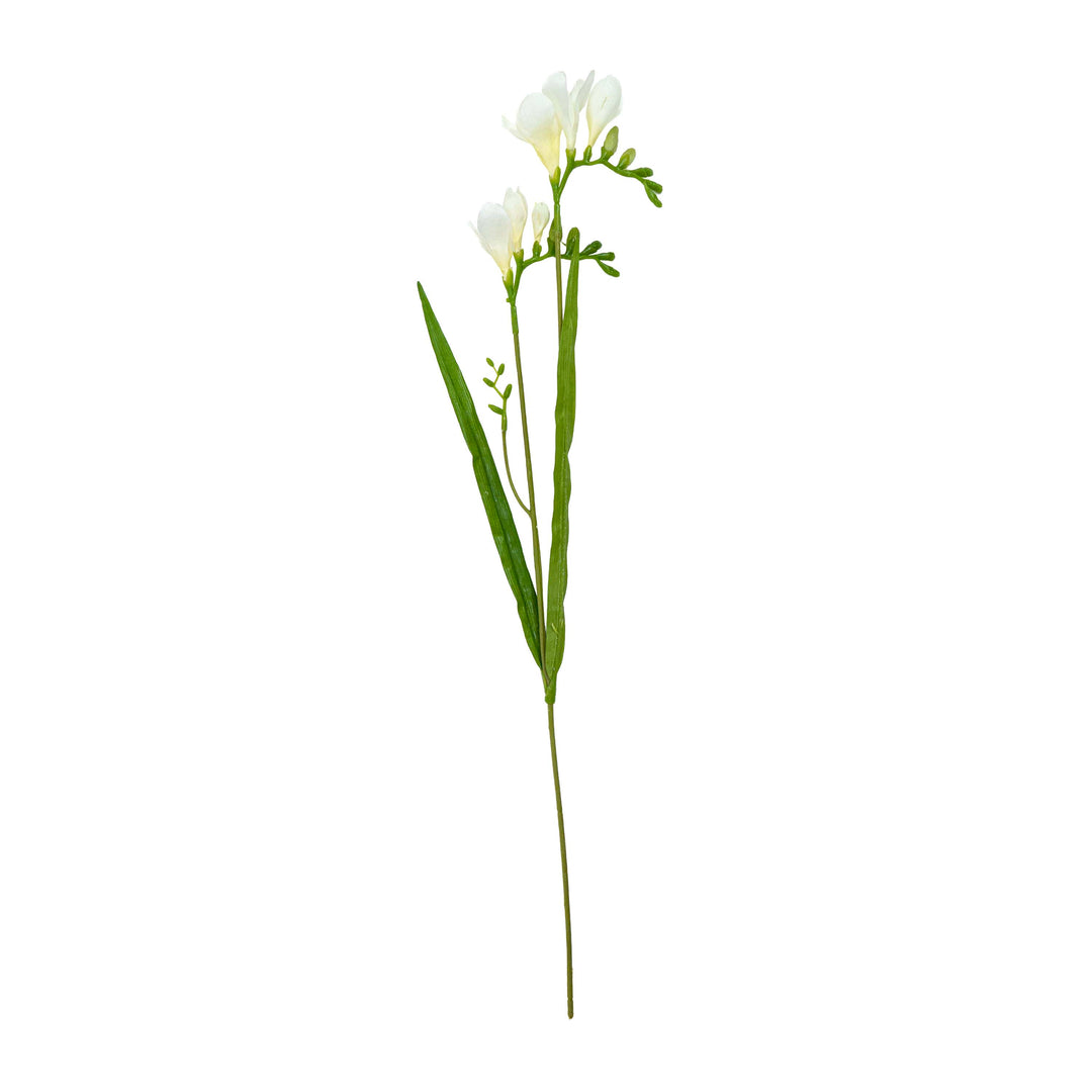 Faux Freesia Stem White