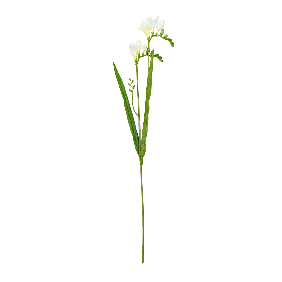 Faux Freesia Stem White