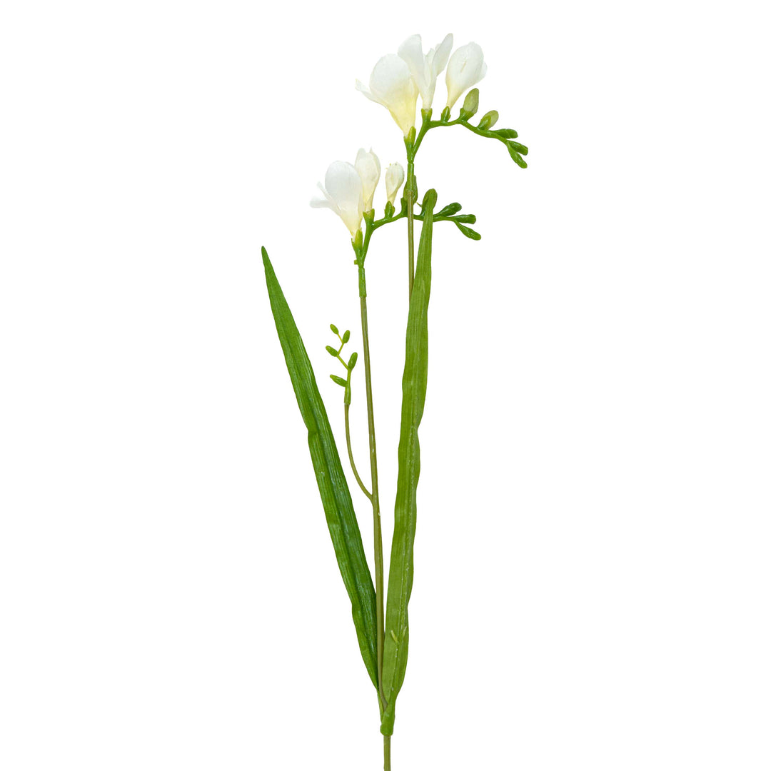 Faux Freesia Stem White