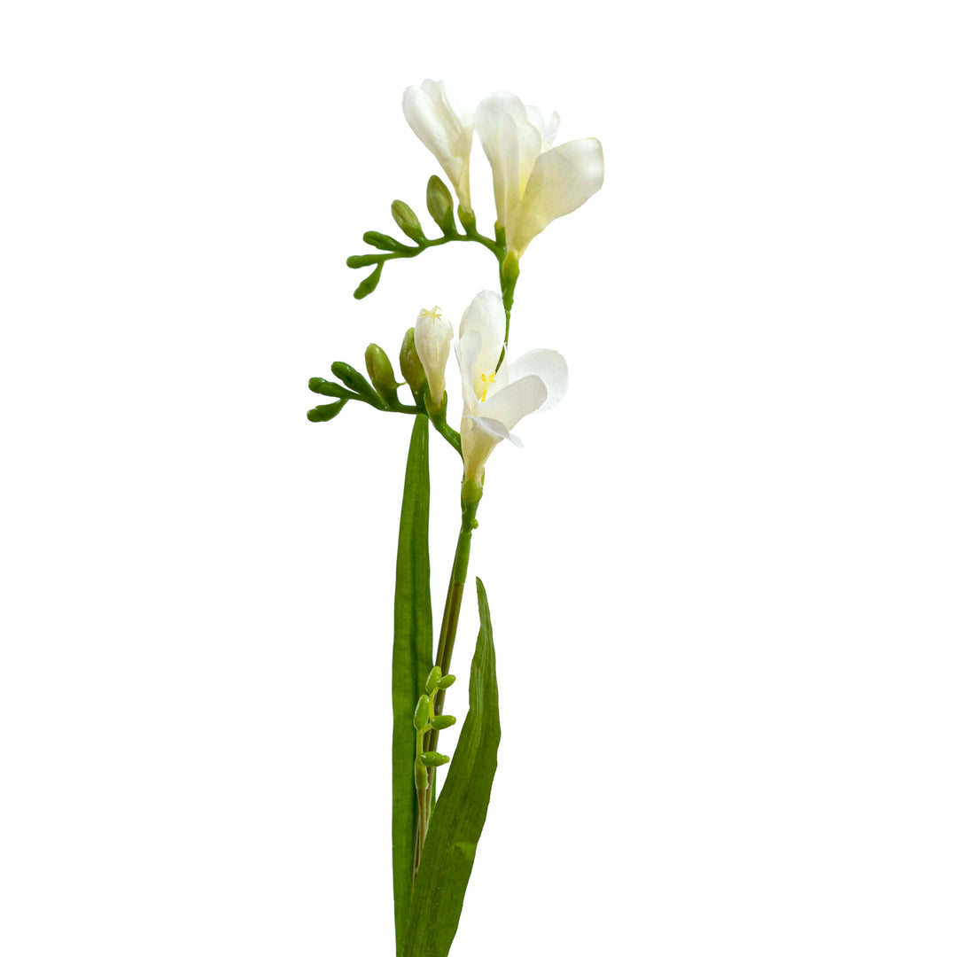 Faux Freesia Stem White