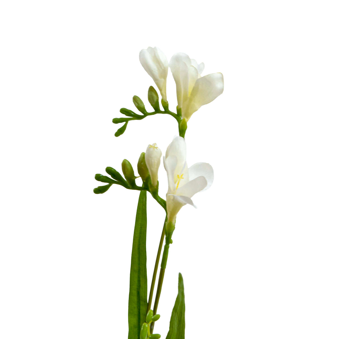 Faux Freesia Stem White