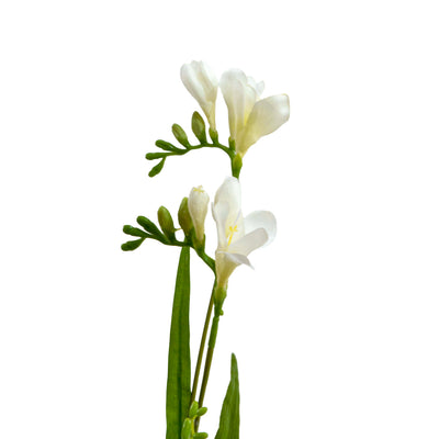 Faux Freesia Stem White