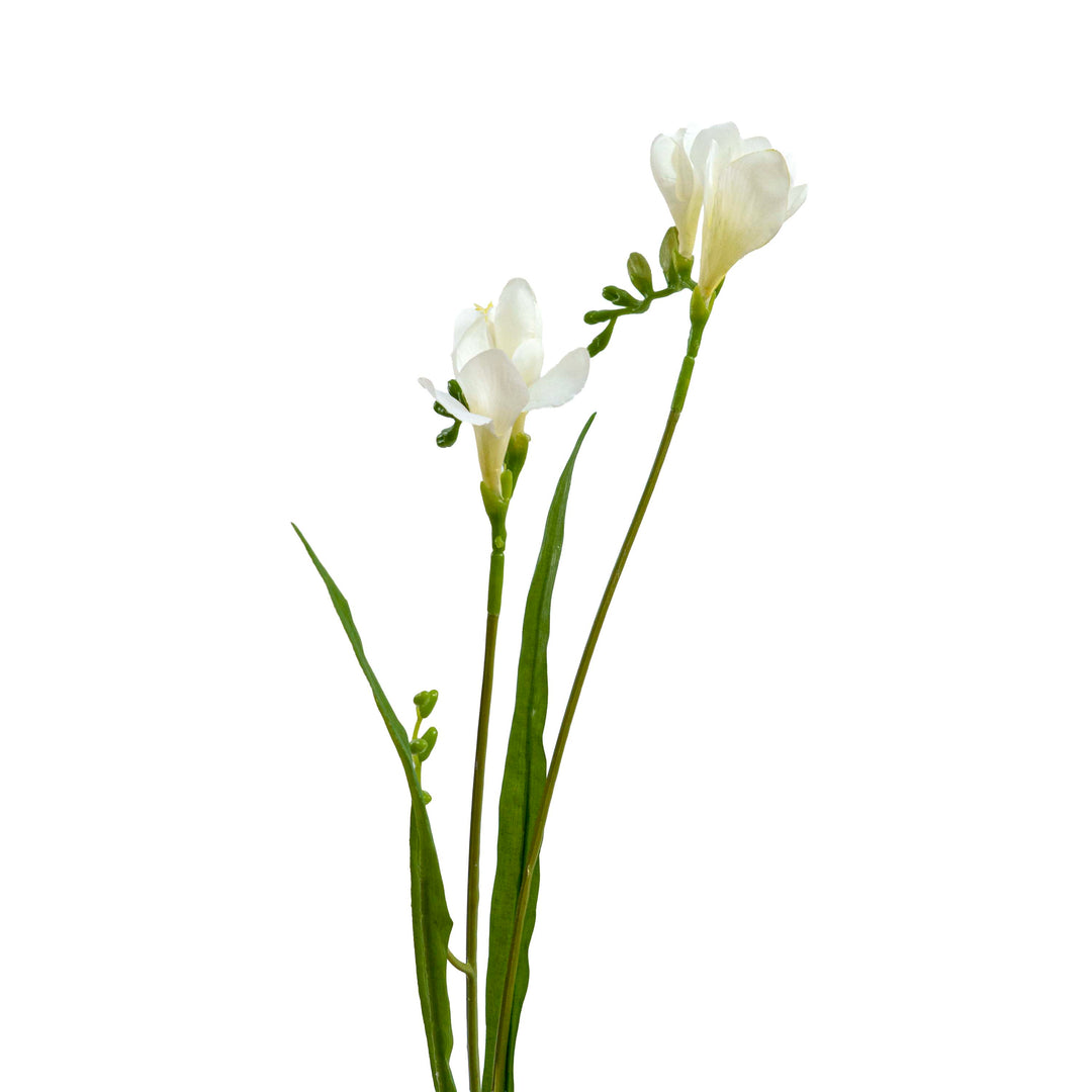 Faux Freesia Stem White