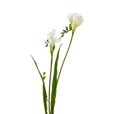 Faux Freesia Stem White