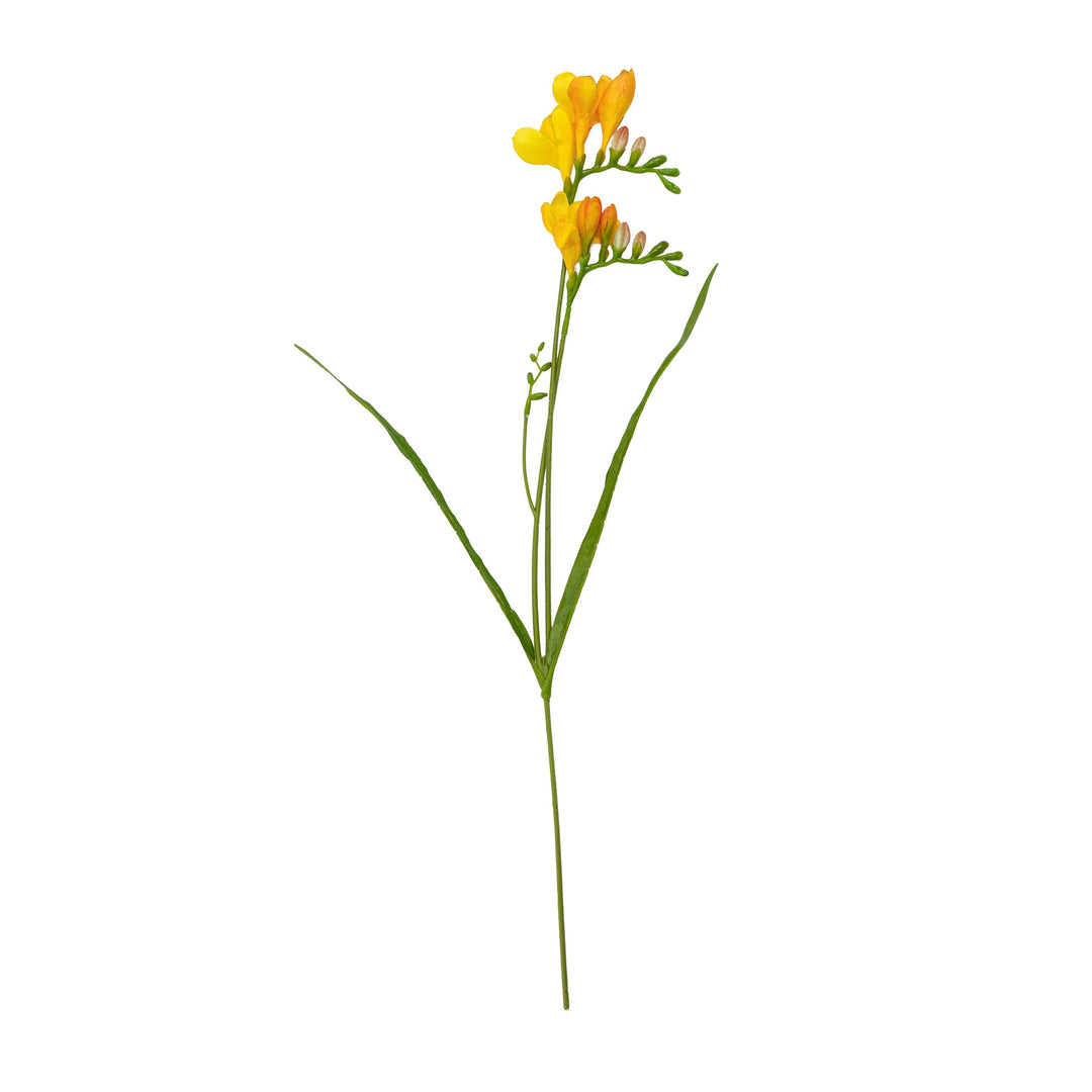 Faux Freesia Stem Yellow