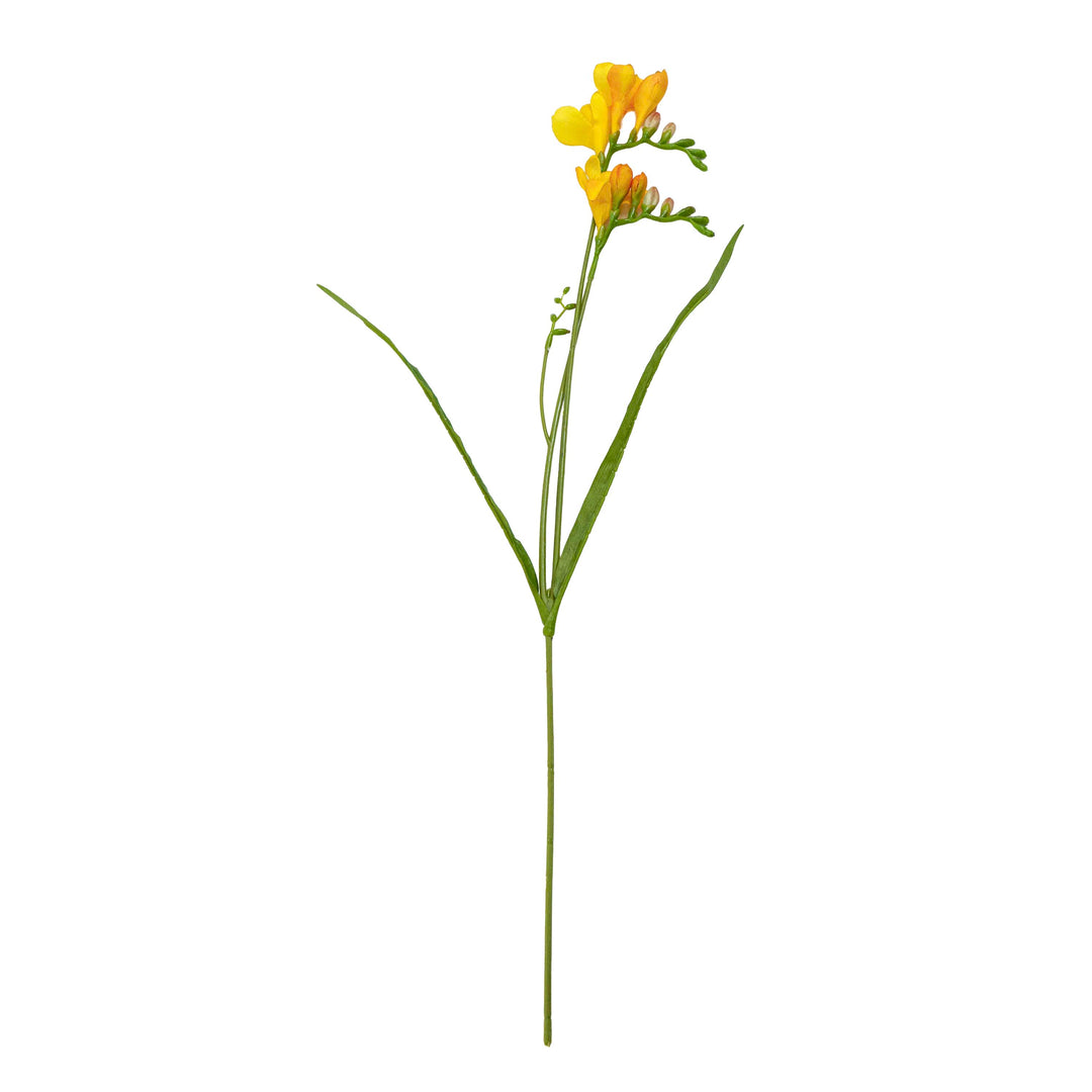 Faux Freesia Stem Yellow