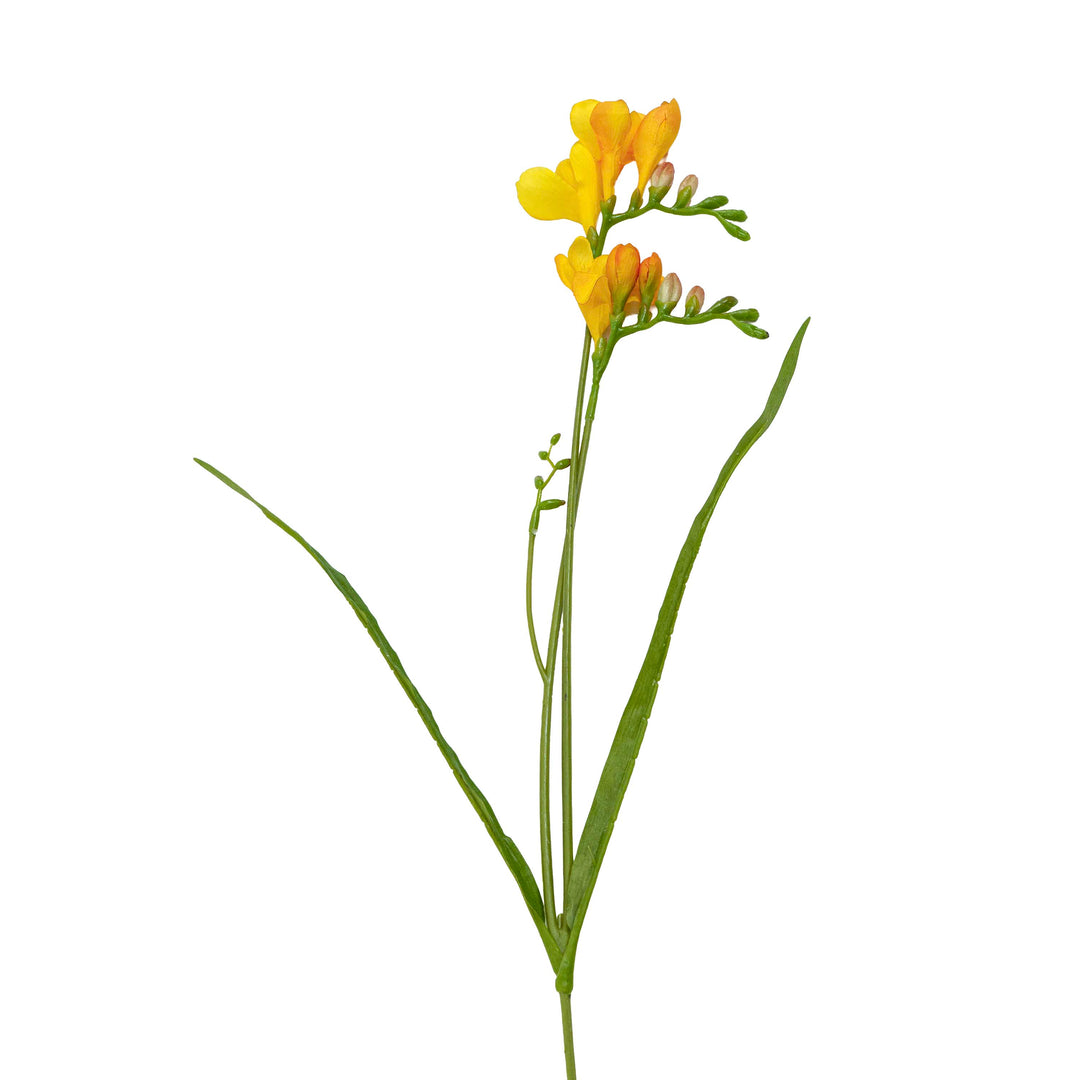 Faux Freesia Stem Yellow
