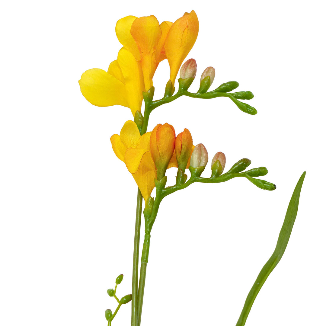 Faux Freesia Stem Yellow