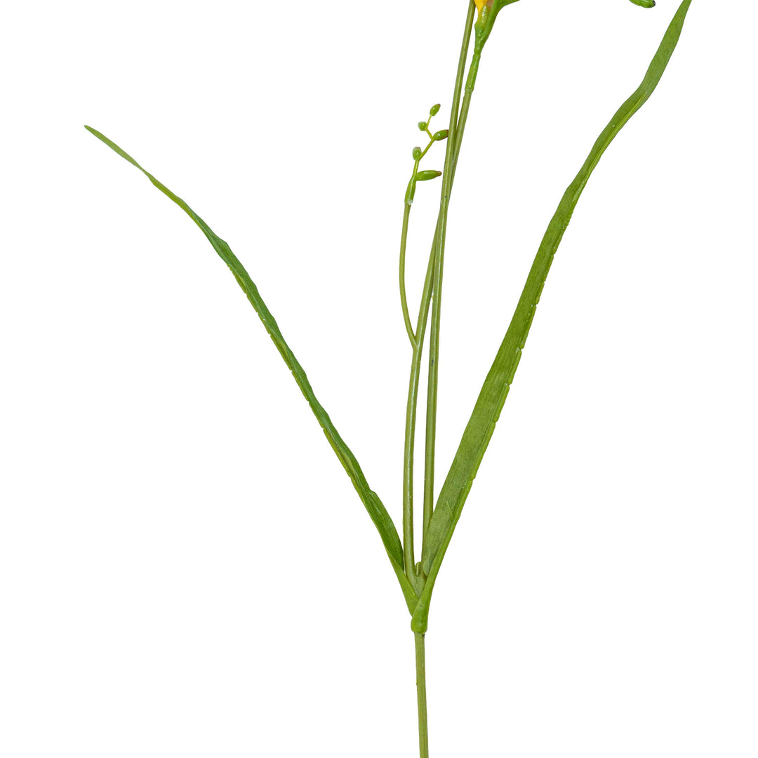 Faux Freesia Stem Yellow