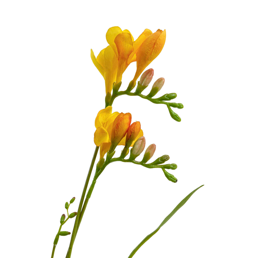 Faux Freesia Stem Yellow