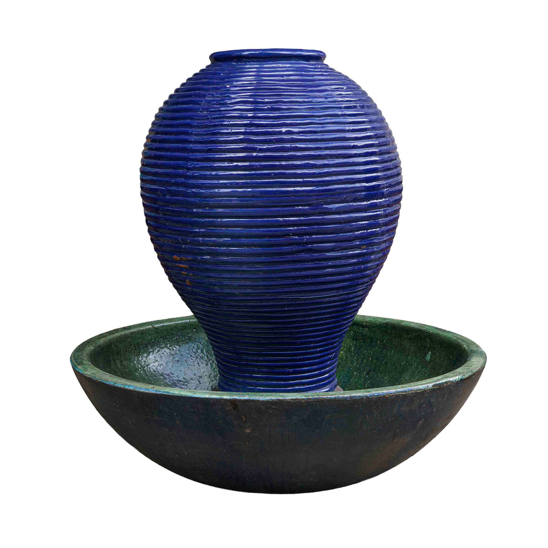 Bright Blue Spiral Hue Fountain