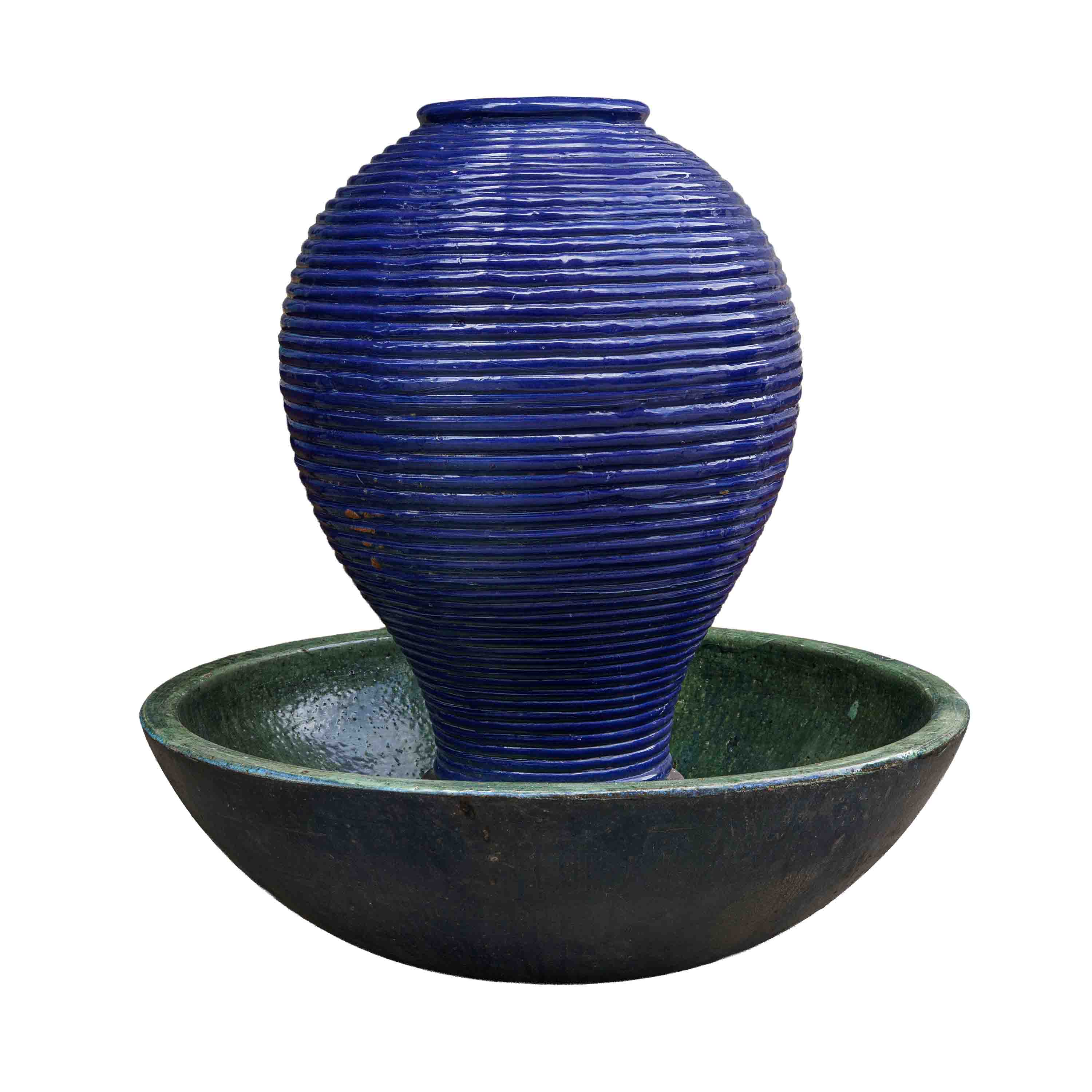 Bright Blue Spiral Hue Fountain
