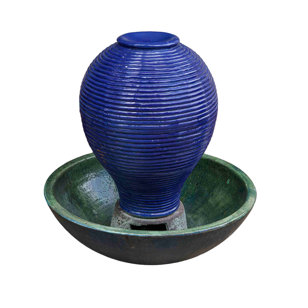 Bright Blue Spiral Hue Fountain
