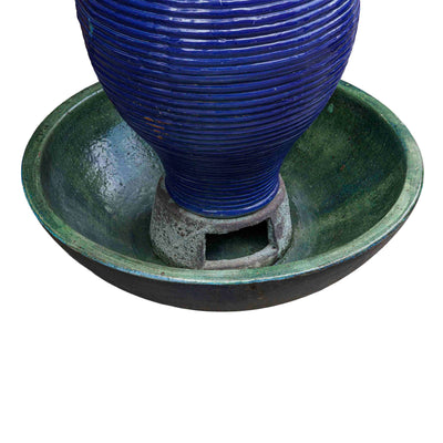 Bright Blue Spiral Hue Fountain