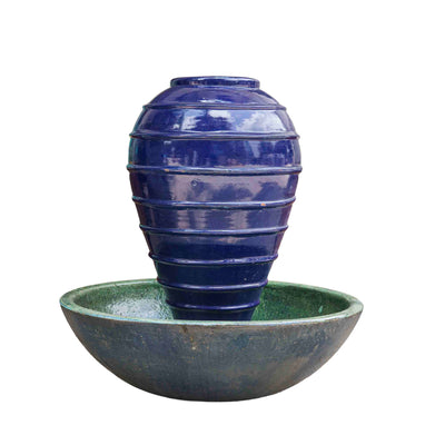 Dark Blue Spiral Hue Fountain
