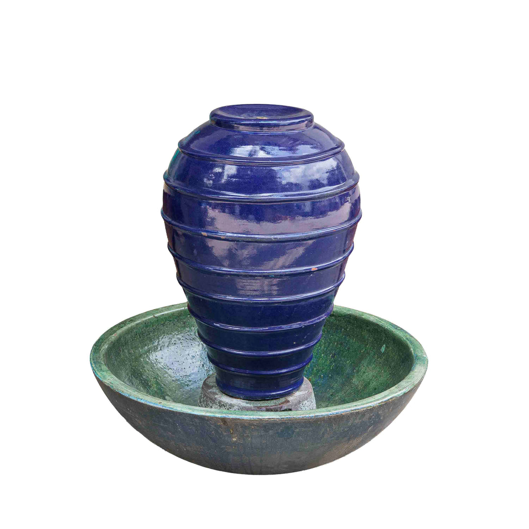 Dark Blue Spiral Hue Fountain