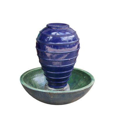 Dark Blue Spiral Hue Fountain