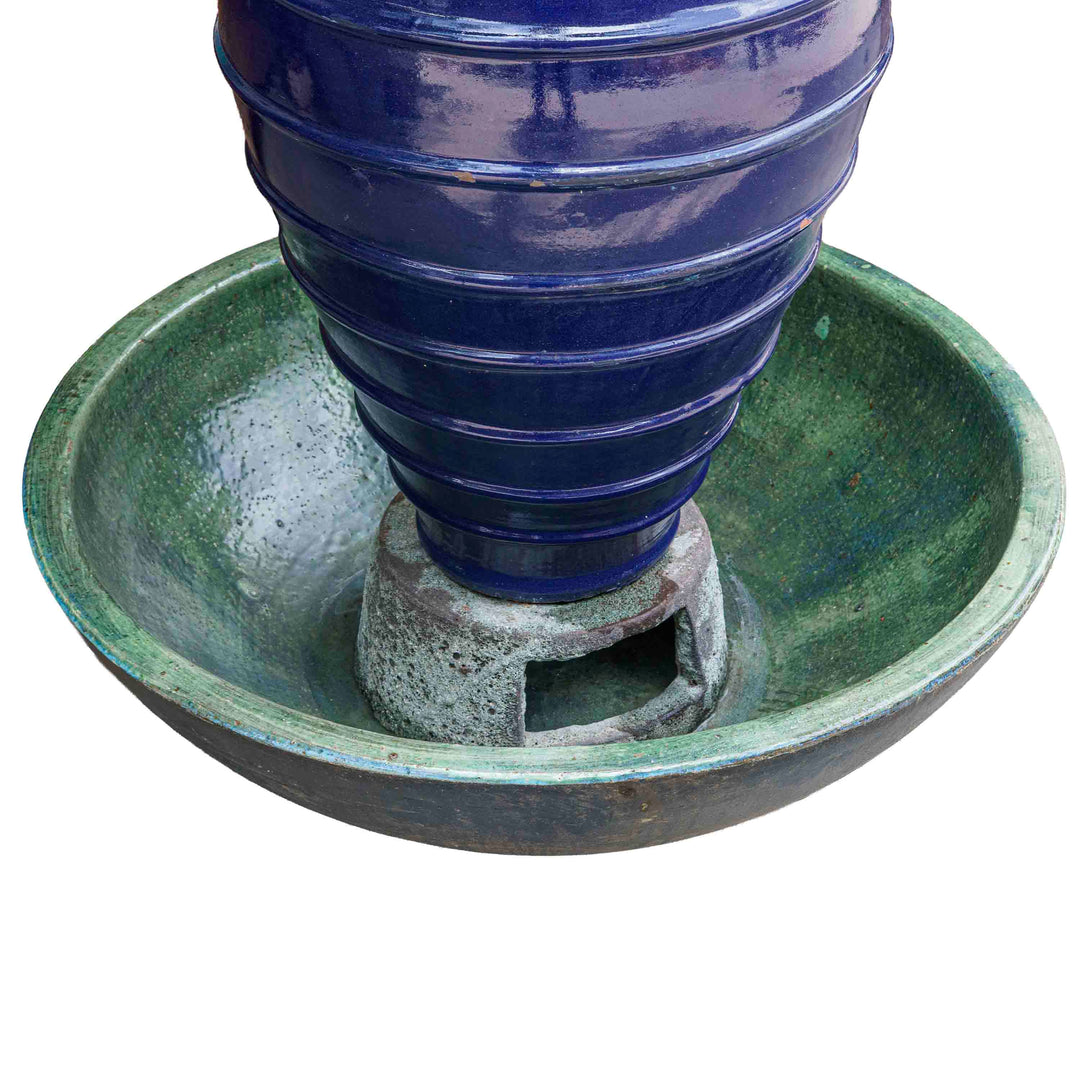 Dark Blue Spiral Hue Fountain