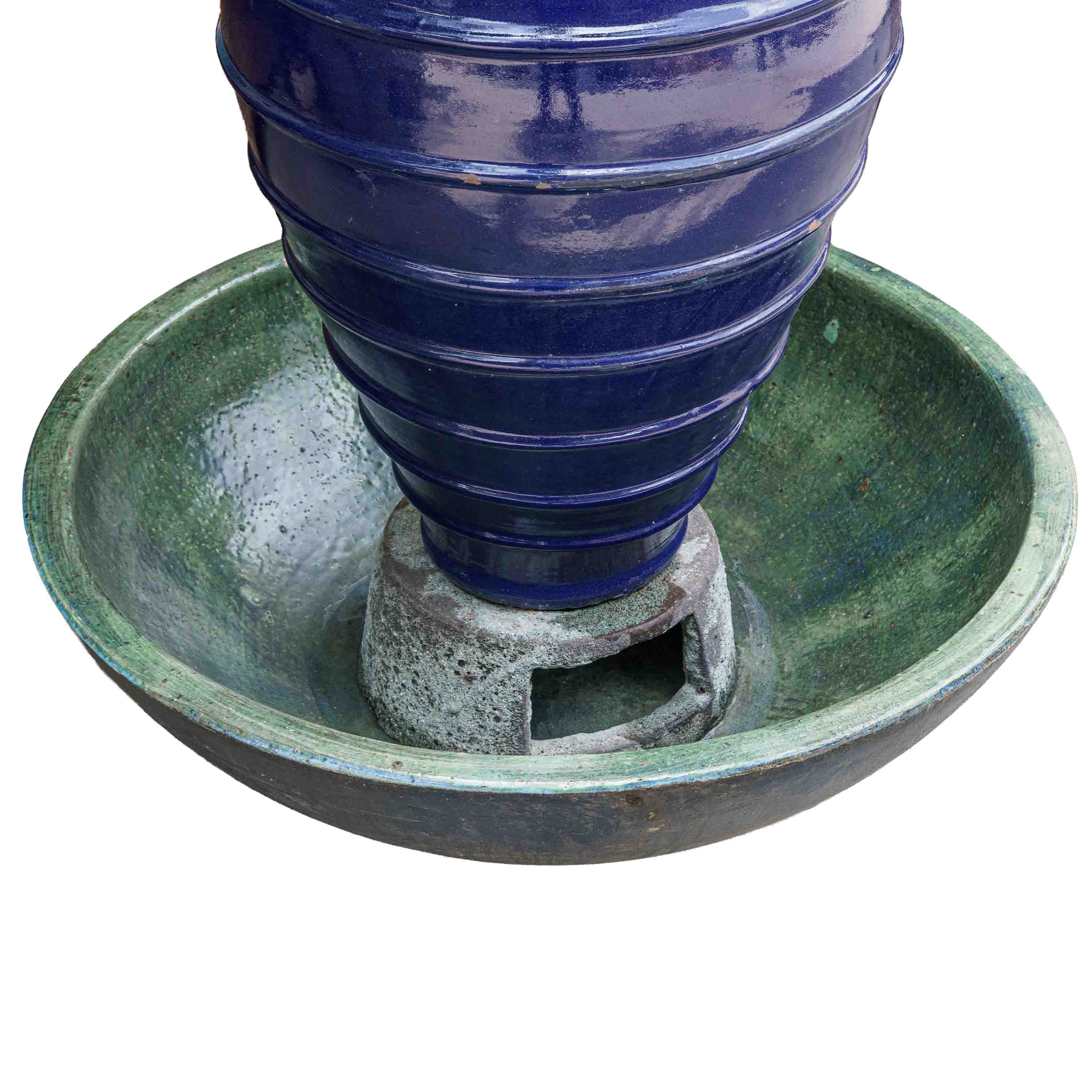 Dark Blue Spiral Hue Fountain