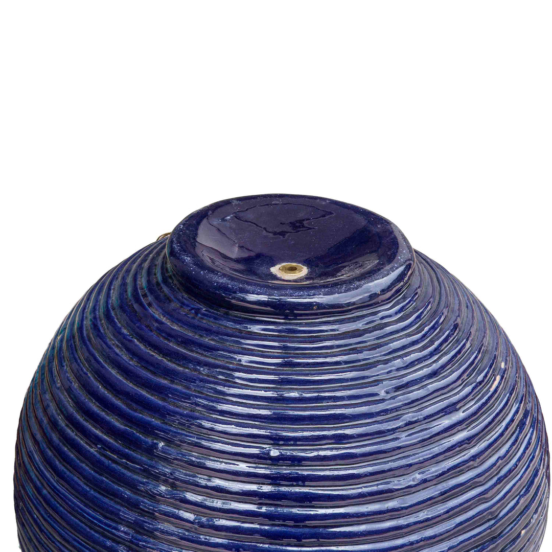 Bright Blue Ceramic Fountain