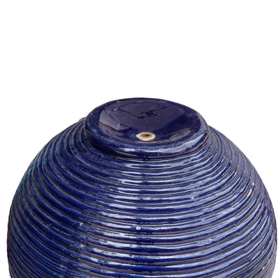 Bright Blue Ceramic Fountain