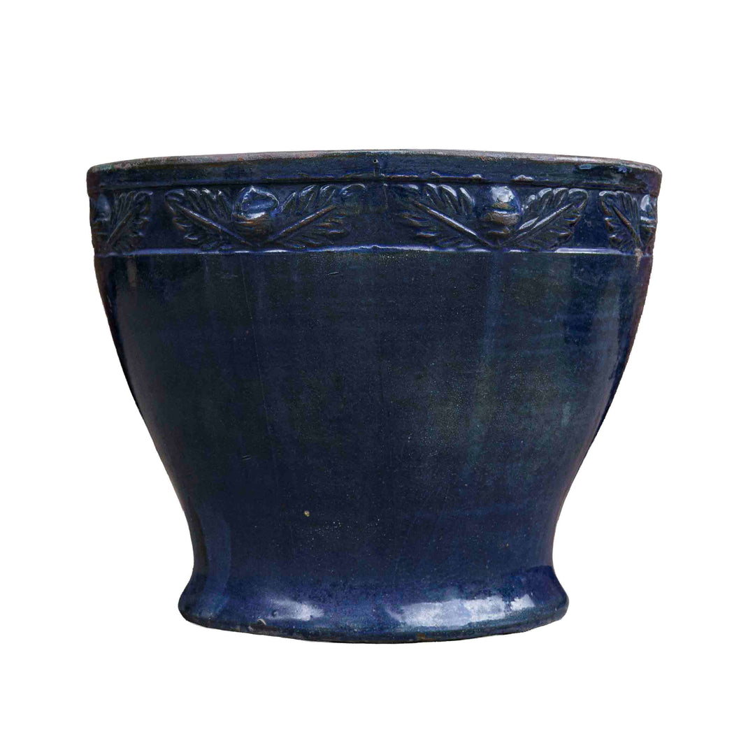 Navy Blue Glazed Ceramic Pot