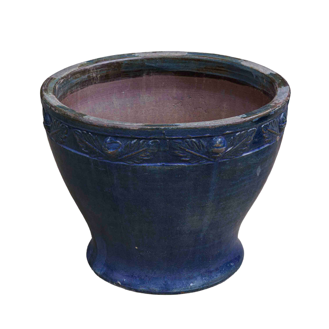 Navy Blue Glazed Ceramic Pot
