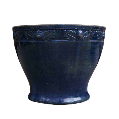 Navy Blue Glazed Ceramic Pot