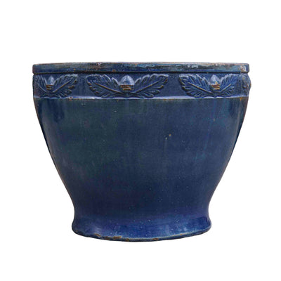Navy Blue Glazed Ceramic Pot
