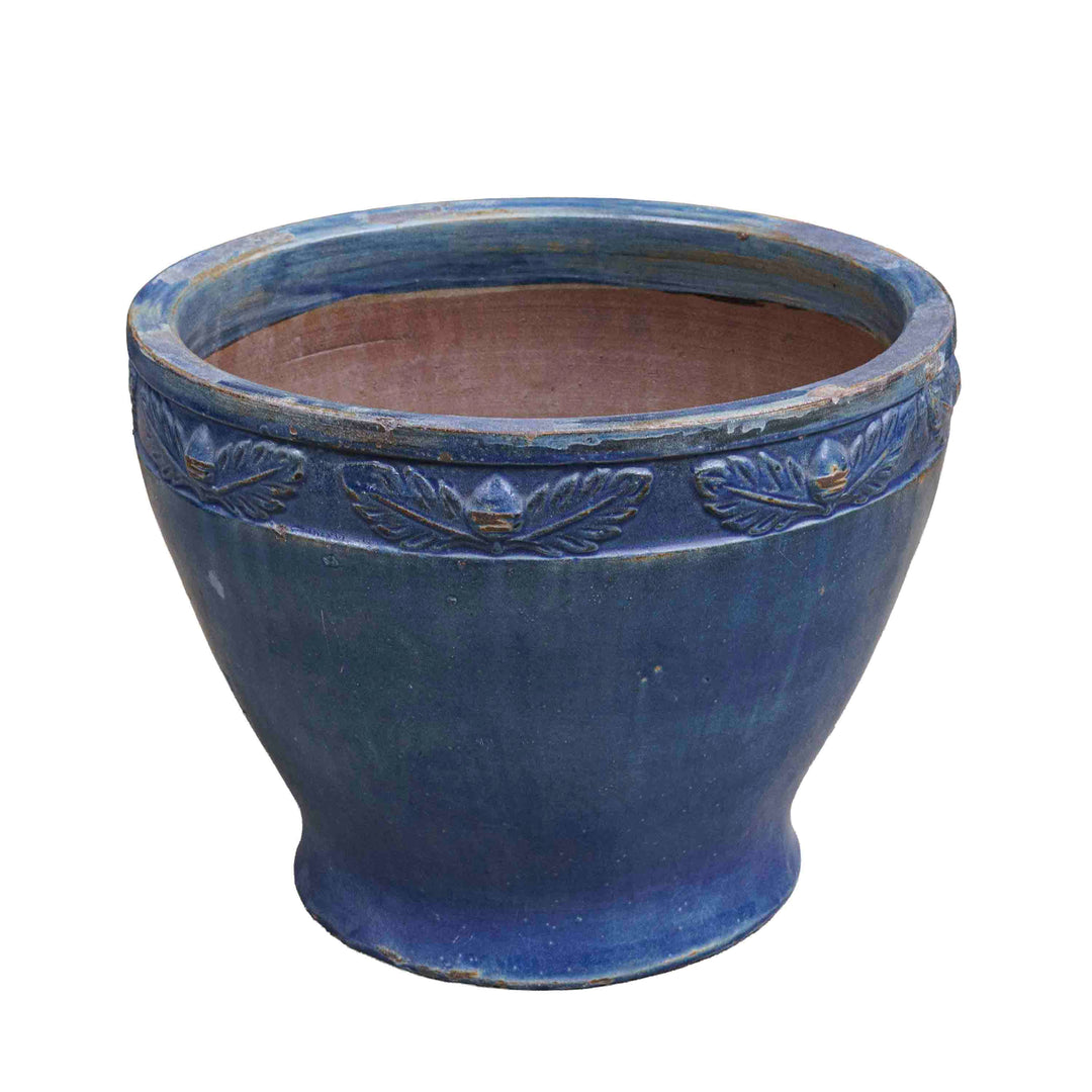 Navy Blue Glazed Ceramic Pot