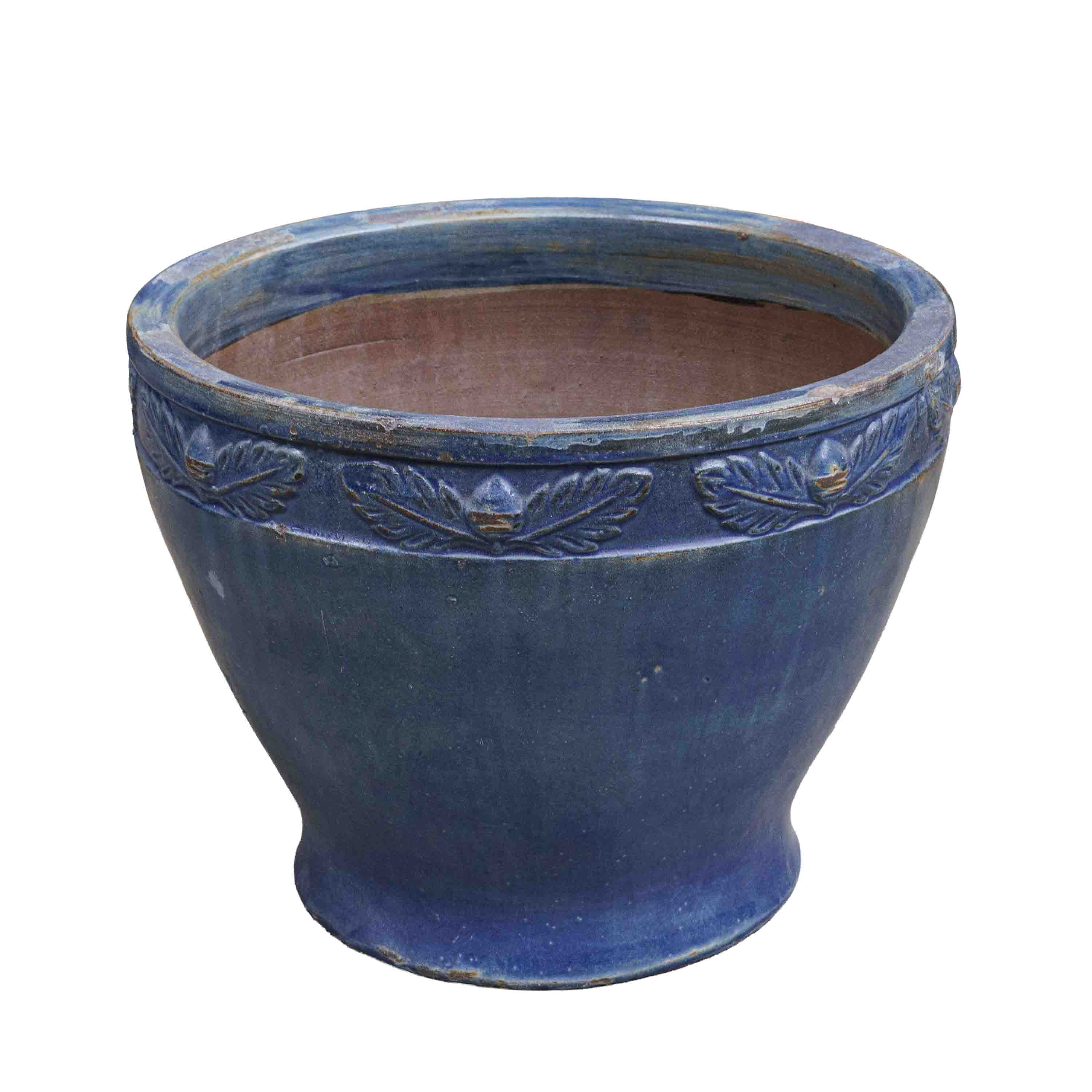 Navy Blue Glazed Ceramic Pot