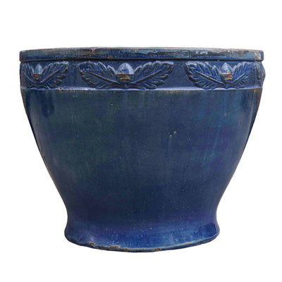 Navy Blue Glazed Ceramic Pot