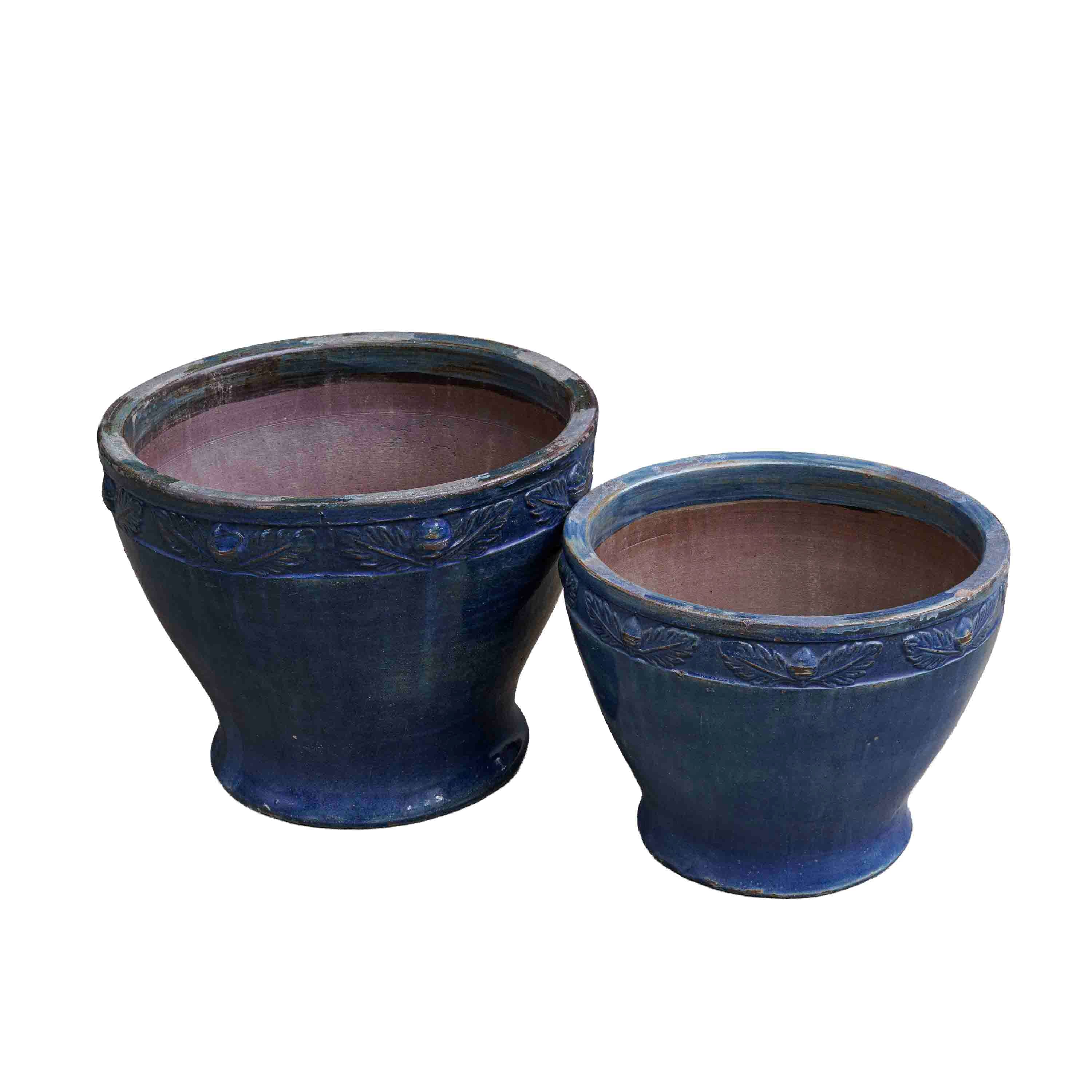 Navy Blue Glazed Ceramic Pot