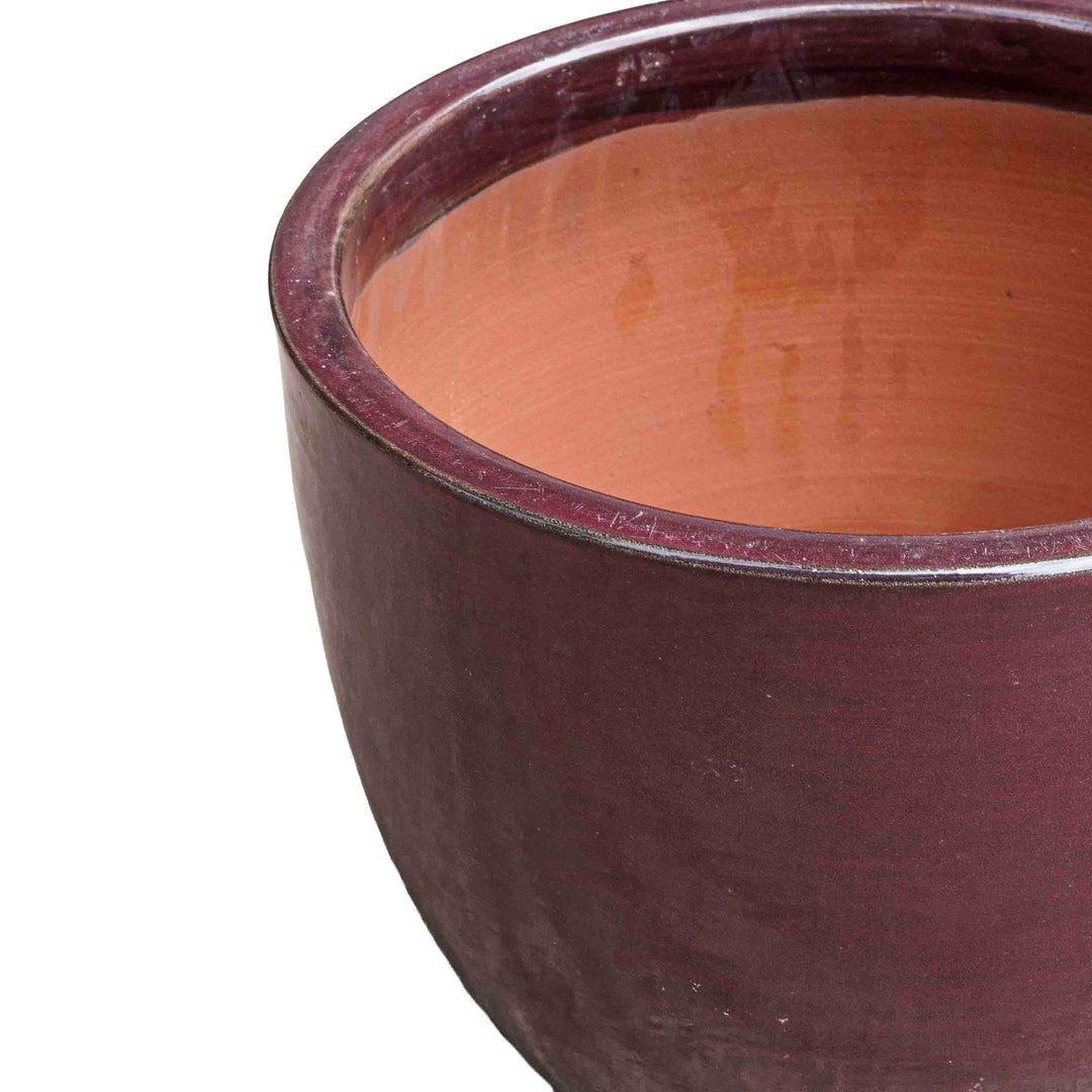 Glazed Brown Ceramic Pot