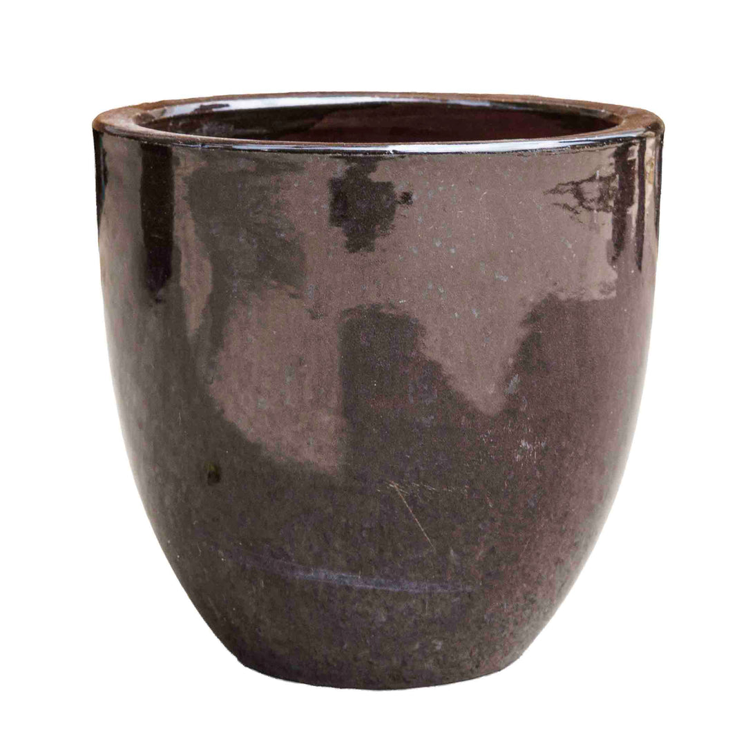 Glazed Brown Ceramic Pot