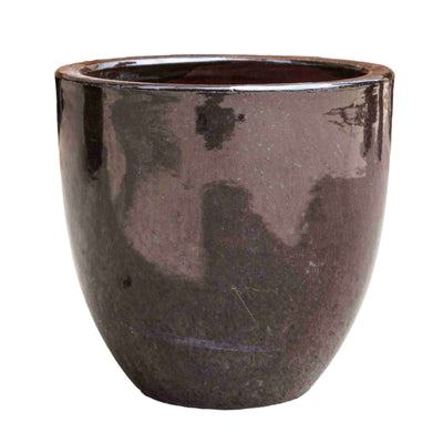 Glazed Brown Ceramic Pot