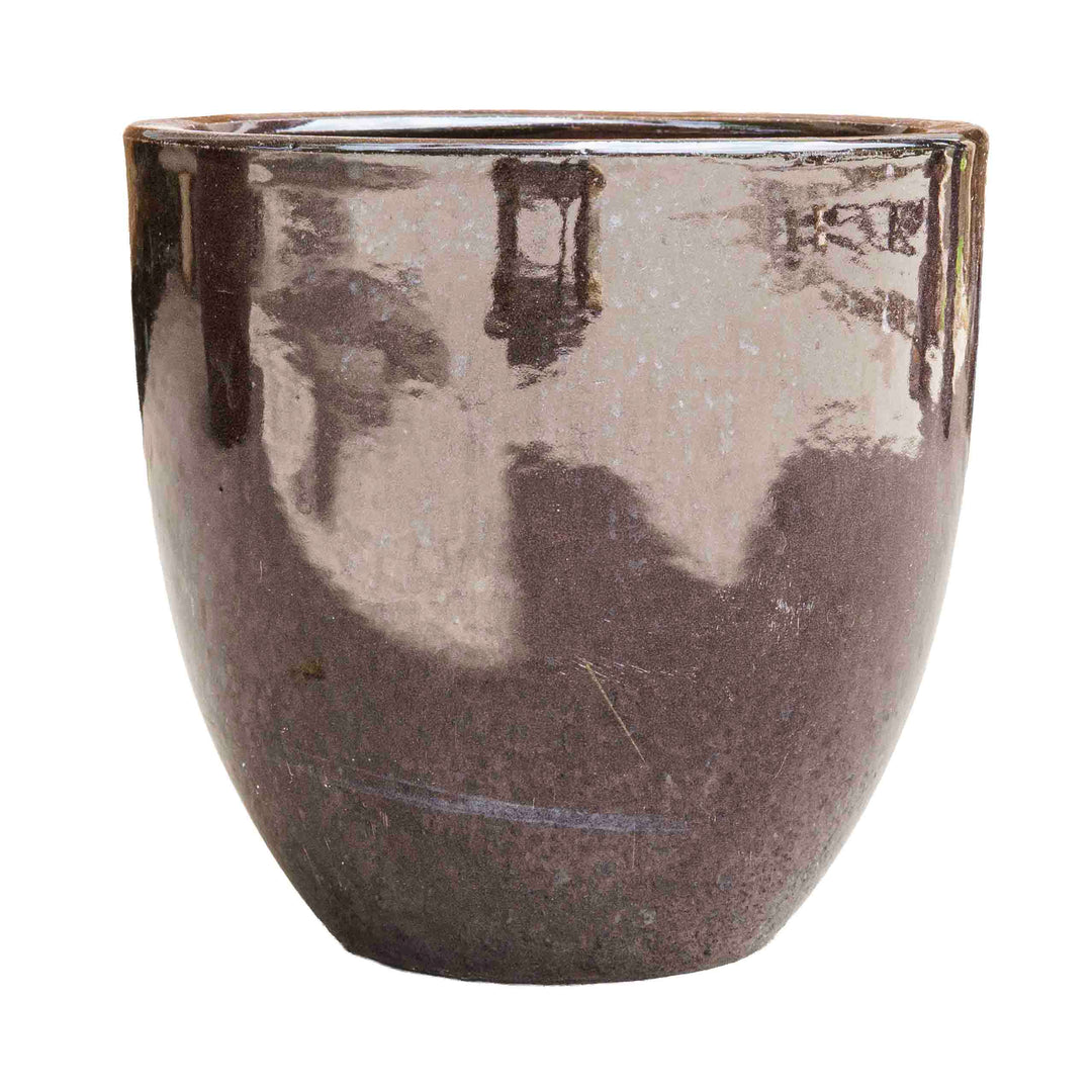 Glazed Brown Ceramic Pot