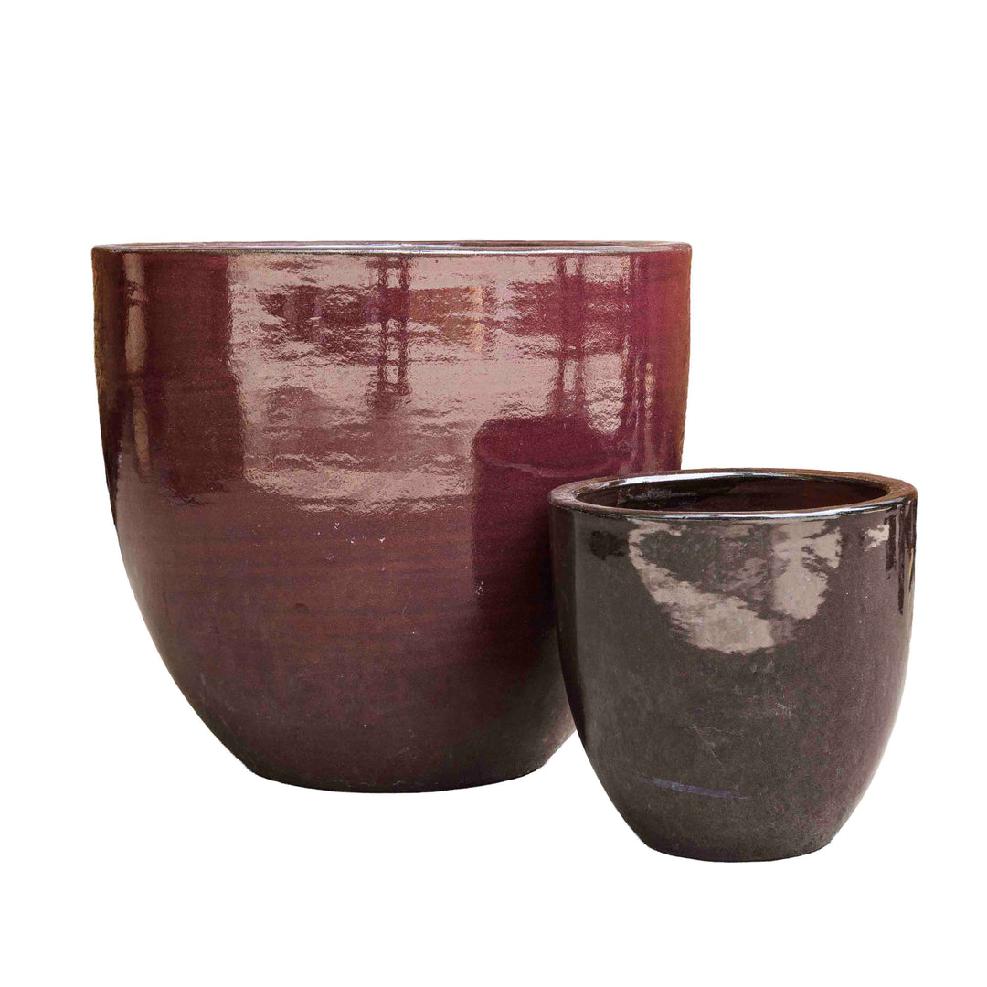 Glazed Brown Ceramic Pot