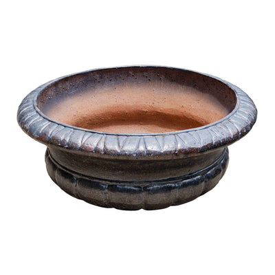 Luke Wide Grey Ceramic Pot